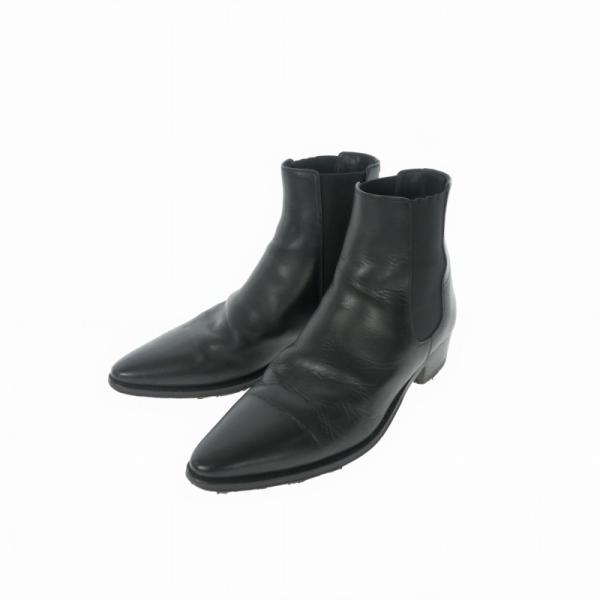 セリーヌ CELINE チェルシーブーツ サイドゴア レザー 靴 ブラック 黒 42 1/2 BE0...