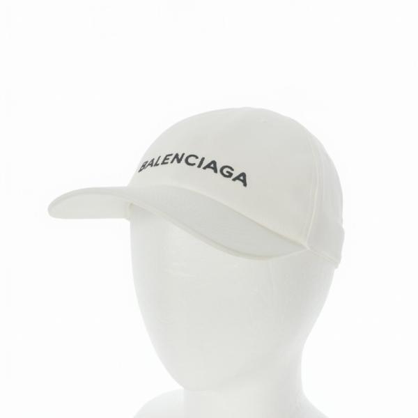 バレンシアガ BALENCIAGA ロゴ ベースボールキャップ 帽子 L/59 ホワイト 白 452...