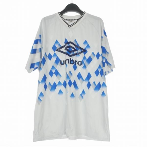 アンブロ UMBRO サッカーユニフォーム ゲームシャツ カットソー 半袖 L ライトグレー/ブルー...