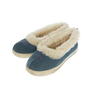 アグ UGG RYLAN ライアン スエード ムートン モカシン スリッポン 靴 22cm ブルー 青 1006194 レディース