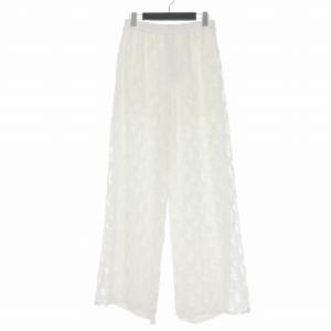 未使用品 エムエーエスユー MASU 24SS ANGEL LACE EASY PANTS レース イージーパンツ スラックス 44 ホワイト 白 MASS-PT1324 メンズ