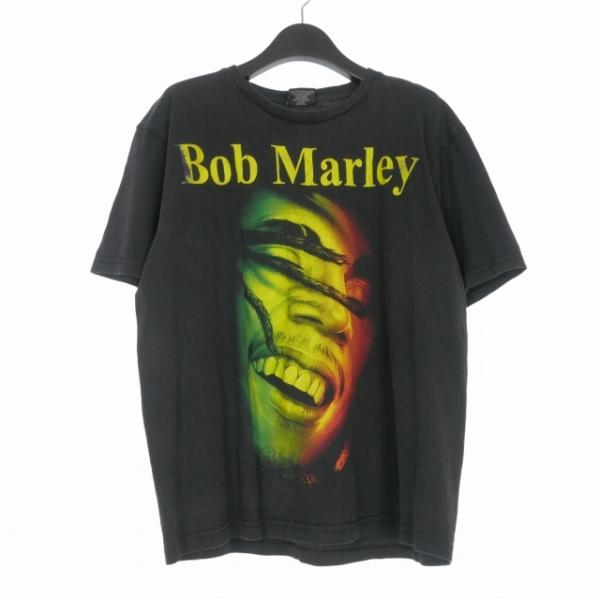 プリントTシャツ カットソー ボブマーリー BOB MARLEY コットン 半袖 L ブラック 黒 ...