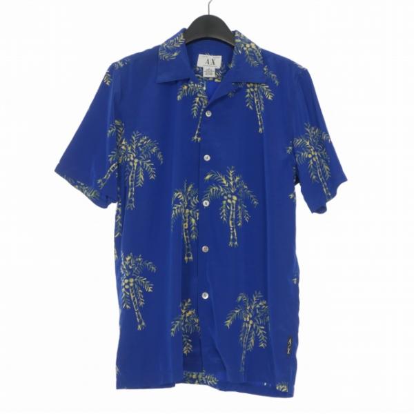 アルマーニエクスチェンジ A/X ARMANI EXCHANGE 総柄 オープンカラーシャツ 半袖 ...