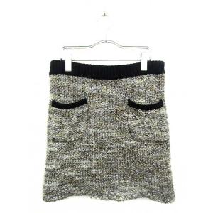 ダズリン dazzlin スカート ミニ ニット ウール混 M グレー ayk レディース中古 【ベ...
