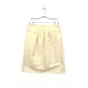 ユナイテッドアローズ UNITED ARROWS スカート ミニ 台形 総柄 36 ゴールド /tm...