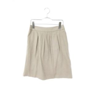 ナチュラルビューティー NATURAL BEAUTY スカート フレア ひざ丈 タック 36 グレー /ah レディース中古 【ベクトル 古着】