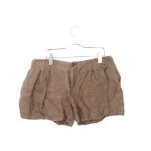 シーバイクロエ SEE BY CHLOE パンツ ショート タック 麻 リネン 40 茶 ブラウン 国内正規品 /hk レディース