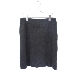 自由区 オンワード樫山 スカート ひざ丈 台形 ウール混 40 グレー /fy レディース