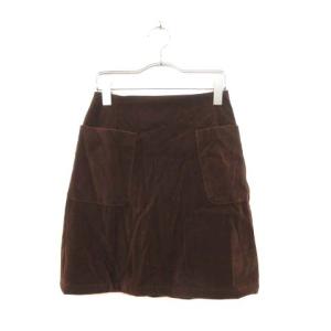フーズフーチコ who's who Chico スカート ミニ ベロア 茶 ブラウン ☆S☆ /mm0322 レディース