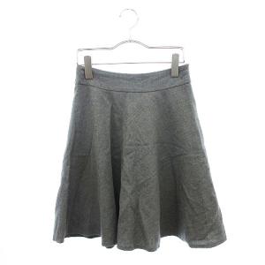 セカンドフロムアイシー 2nd from ic スカート ミニ フレア ウール 64 グレー ☆S☆ aan0620 レディース