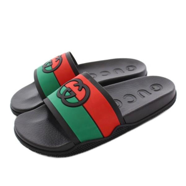 グッチ GUCCI シェリーライン インターロッキングG サンダル スリッパ 8 黒 655265 ...