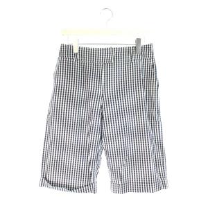 ジュンコシマダ JUNKO SHIMADA パンツ ハーフ ギンガムチェック ロールアップ 38 黒 /YS レディース中古 【ベクトル 古着】