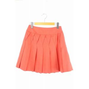 クローラ crolla スカート ミニ プリーツ 36 オレンジ /RM ■AC レディース