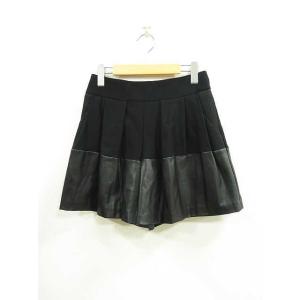JIMMY TAVERNITI ジミータバニティ キュロット ショートパンツ 切替 合皮 メッシュ 黒 ブラック XS レディース【中古】【ベクトル 古着】