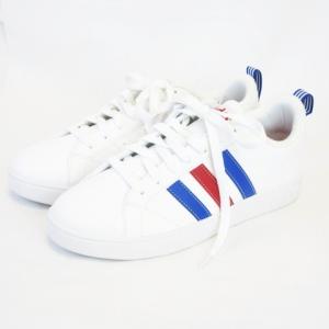 中古 未使用品 アディダス adidas VALCLEAN2 F99252 スニーカー トリコロール ホワイト 25.5cm 【ベクトル 古着】