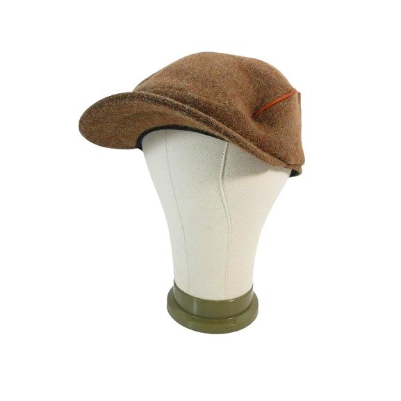 オンボード On board ハンチング 帽子 パイピング ウール 無地 ブラウン QQQ メンズ