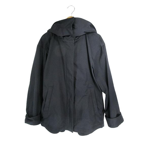 プラステ PLST フード ジャケット 長袖 ジップアップ 無地 サイズM ネイビー系 QQQ レデ...