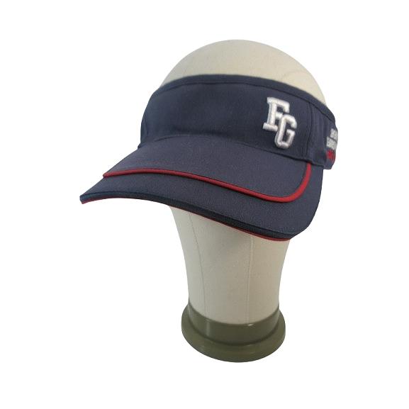 フィラ FILA サンバイザー 刺繍 ベルクロ  裏地 パイル ネイビー ネイビー グレー QQQ ...