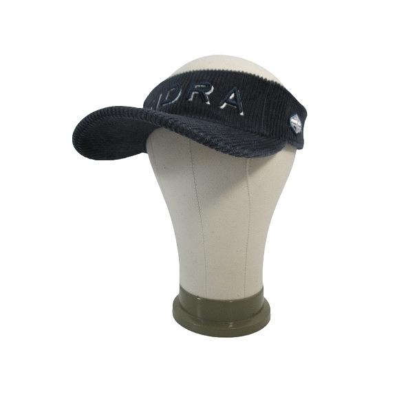 フィドラ FIDRA サンバイザー 刺繍 ロゴ コーデュロイ ベルクロ サイズFREE ネイビー Q...