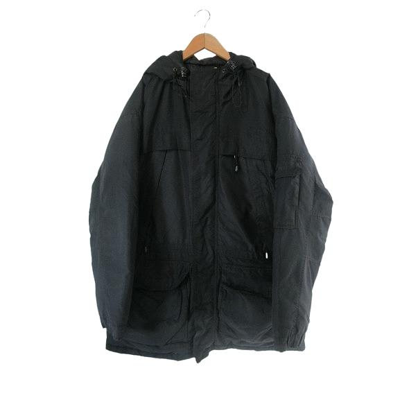 ベアーユーエスエー Bear U.S.A ダウン ナイロン ジャケット フード 無地 サイズL 黒 ...
