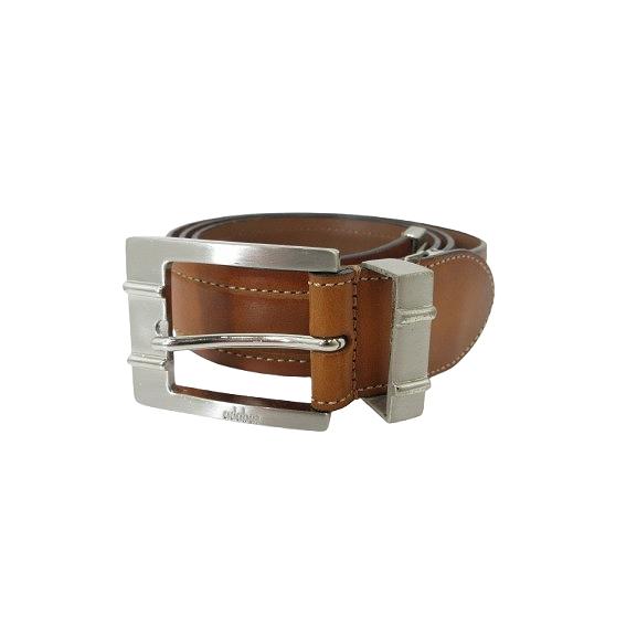 アダバット adabat ベルト レザー ハトメ スクエア バックル 無地 ブラウン QQQ メンズ