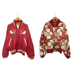 ピンクハウス PINK HOUSE スカジャン リバーシブル 2Way キルティング 刺しゅう 花 ...