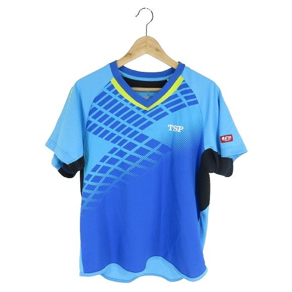 TSP プルオーバー Tシャツ Vネック 半袖 卓球 ユニフォーム スポーツ ウェア メッシュ地 ロ...