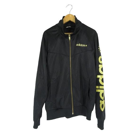 アディダス adidas トラック ジャケット ジャージ 長袖 ロゴ サイズ S ゴールド カラー ...