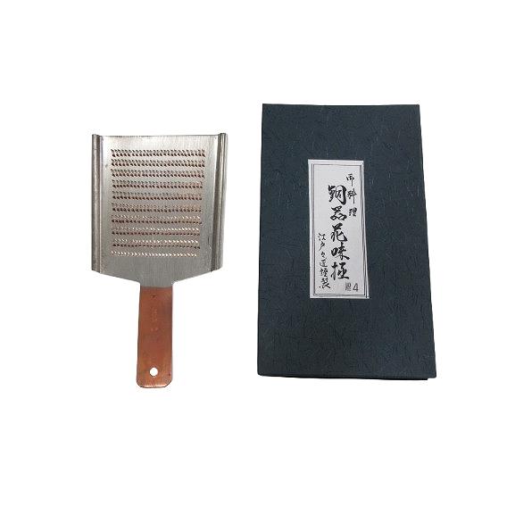 紋三郎 市料理 銅器花味極 江戸々近謹製 No.4 おろし金 すりおろし 器 QQQ その他