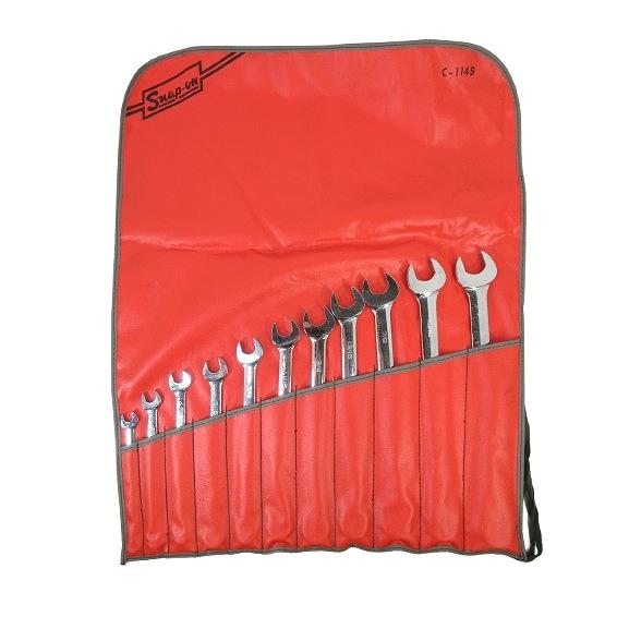スナップオン Snap-on C-114B 11ピース コンビネーション レンチ ロールポーチ付き ...