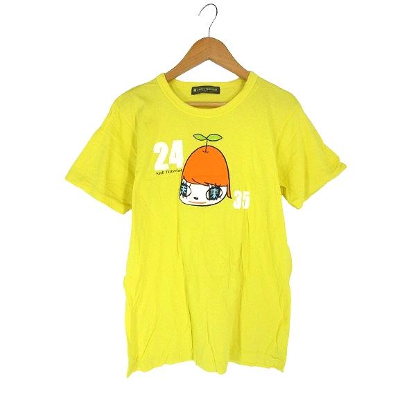24時間テレビ 奈良美智 Tシャツ 半袖 ピンク サイズ S 黄色 QQQ レディース