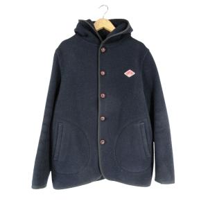 ダントン DANTON ウール モッサ ジャケット コートフード 前開き ボタン 長袖 刺繍 ロゴ 無地 15A-SL-001 36 ネイビー QQQ レディース