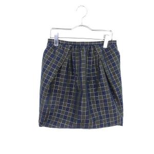 マカフィー MACPHEE トゥモローランド スカート ミニ タイト チェック 36 緑 グリーン /tk レディース
