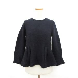 美品★FOXEY BOUTIQUE★ウール長袖ハイネックニットロゴプレート茶38 FOXEY（フォクシー） タートルネックニット セーター ハイゲージ 薄手