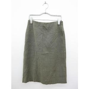 エンポリオアルマーニ EMPORIO ARMANI スカート タイト ひざ丈 ウール混 38 グレー...