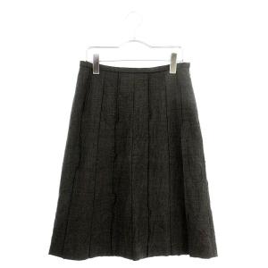 アバハウス ドゥヴィネット abahouse devinette スカート 台形 ひざ丈 ウール 2 グレー /ew レディース