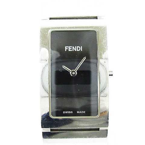 中古 フェンディ FENDI 3250L 腕時計 バングルウォッチ クォーツ ステンレス ラバー シ...