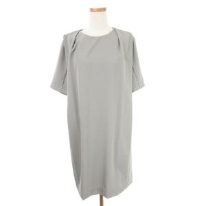 YOLO STYLE OF LIFE ワンピース フレア ひざ丈 半袖 S グレー ■AC /yy レディース