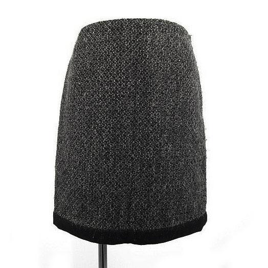ザラ ベーシック ZARA BASIC スカート ひざ丈 ウール混 グレー ブラック 黒 XS レデ...