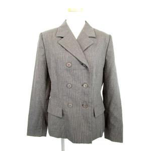 ペイトンプレイス PEYTON PLACE ジャケット テーラードカラー ダブル ウール 格子柄 グ...