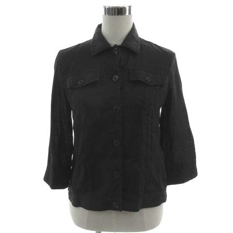 ギャバジンケーティー Gabardine K.T ジャケット ステンカラー 七分袖 リネン100％ ...