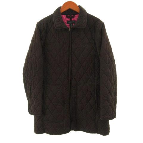 ランズエンド LANDS' END ジャケット ステンカラー キルティング 中綿入り ブラウン 茶 ...