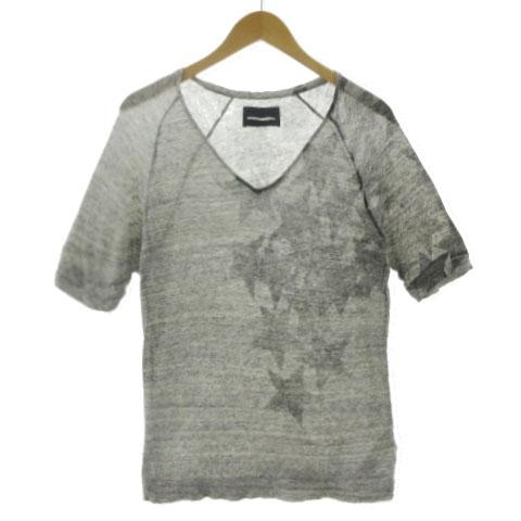ディーゼルブラックゴールド DIESEL BLACK GOLD スタープリントVネックTシャツ 半袖...