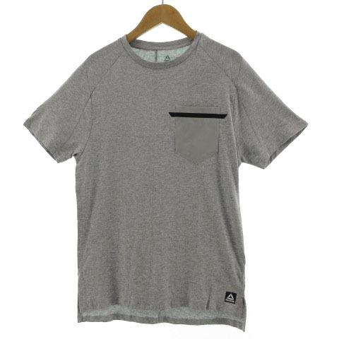 未使用品 リーボック Reebok Tシャツ 半袖 EC0726 胸ポケット コットン グレー S ...