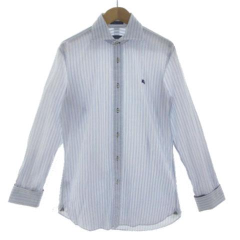BURBERRY BLACK LABEL シャツ ホリゾンタルワイドカラー ドゥエボットーニ ロゴ ...