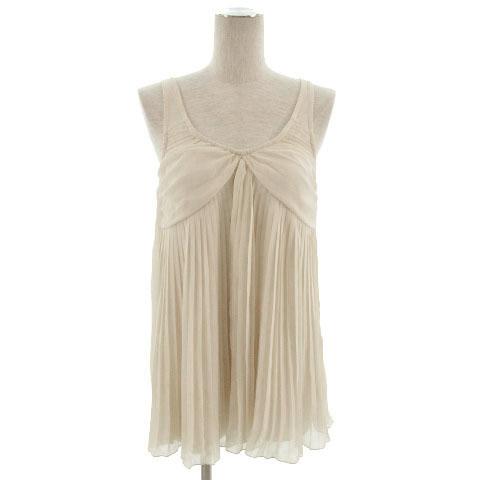 リエンダ rienda キャミソール プリーツ ストレッチ ベージュ系 F レディース