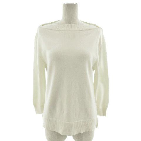 アイボリーコート ivory court ニット セーター スラッシュドネック 七分袖 アイボリー ...
