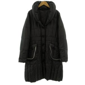 モンベル Montbell トラベルダウンロングコート アウター フード M 黒