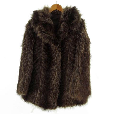 コート 毛皮 リアルファー ブラウン 茶 レディース