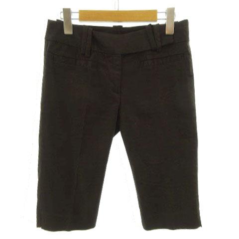 ザラ ベーシック ZARA BASIC パンツ ハーフパンツ コットン混 ストレッチ ブラウン系 焦...